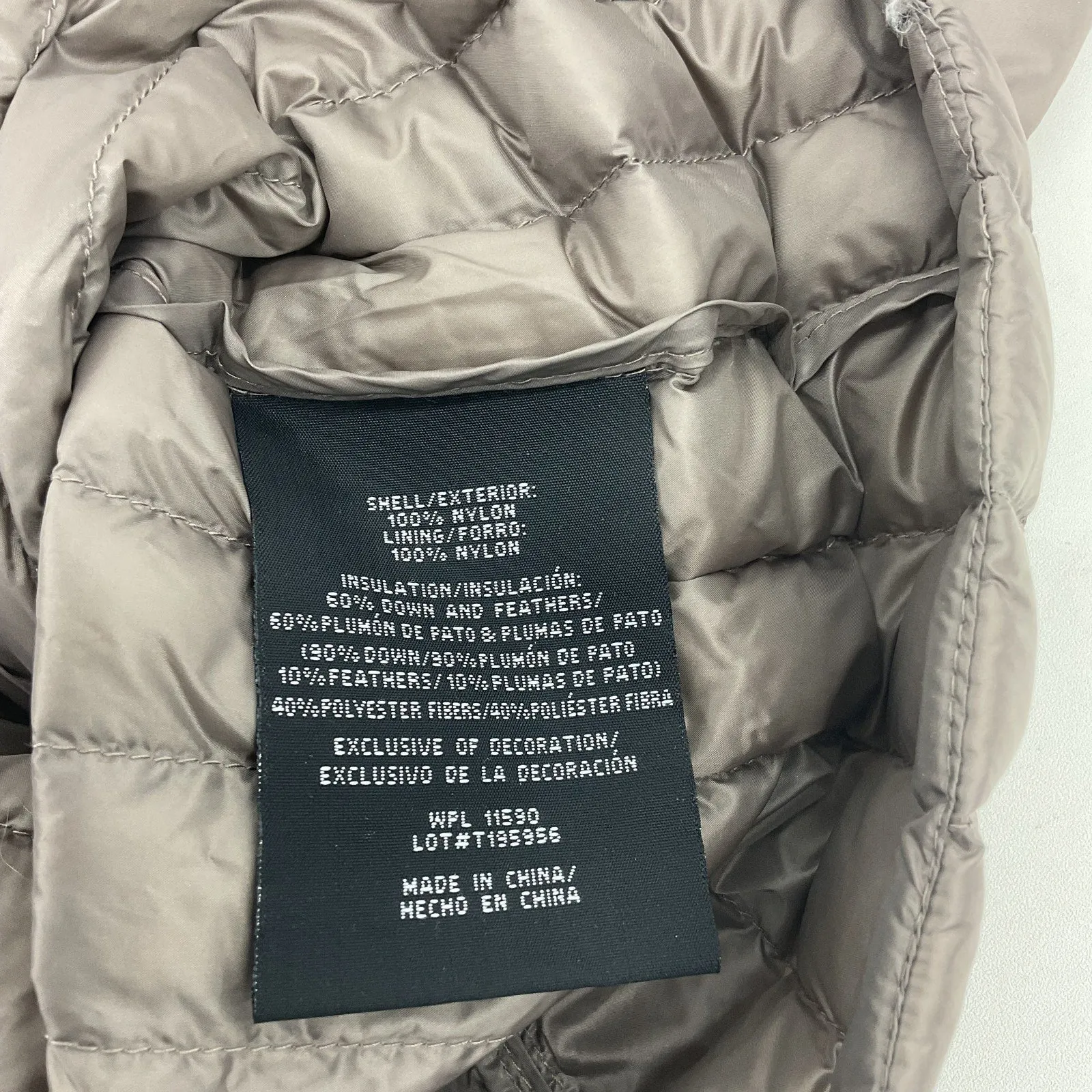 32 Degrees Heat Women's Hooded Down Fill Full Zip Small Gray Quilted Nylon Vest