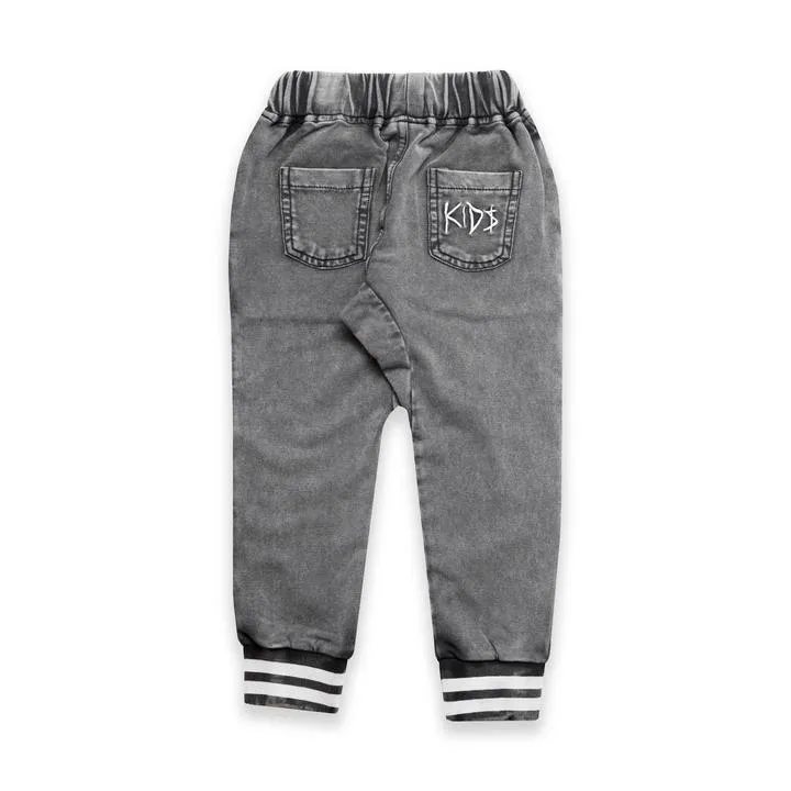 Acid grey track pants