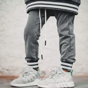 Acid grey track pants