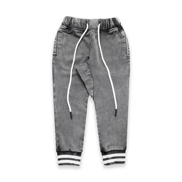 Acid grey track pants