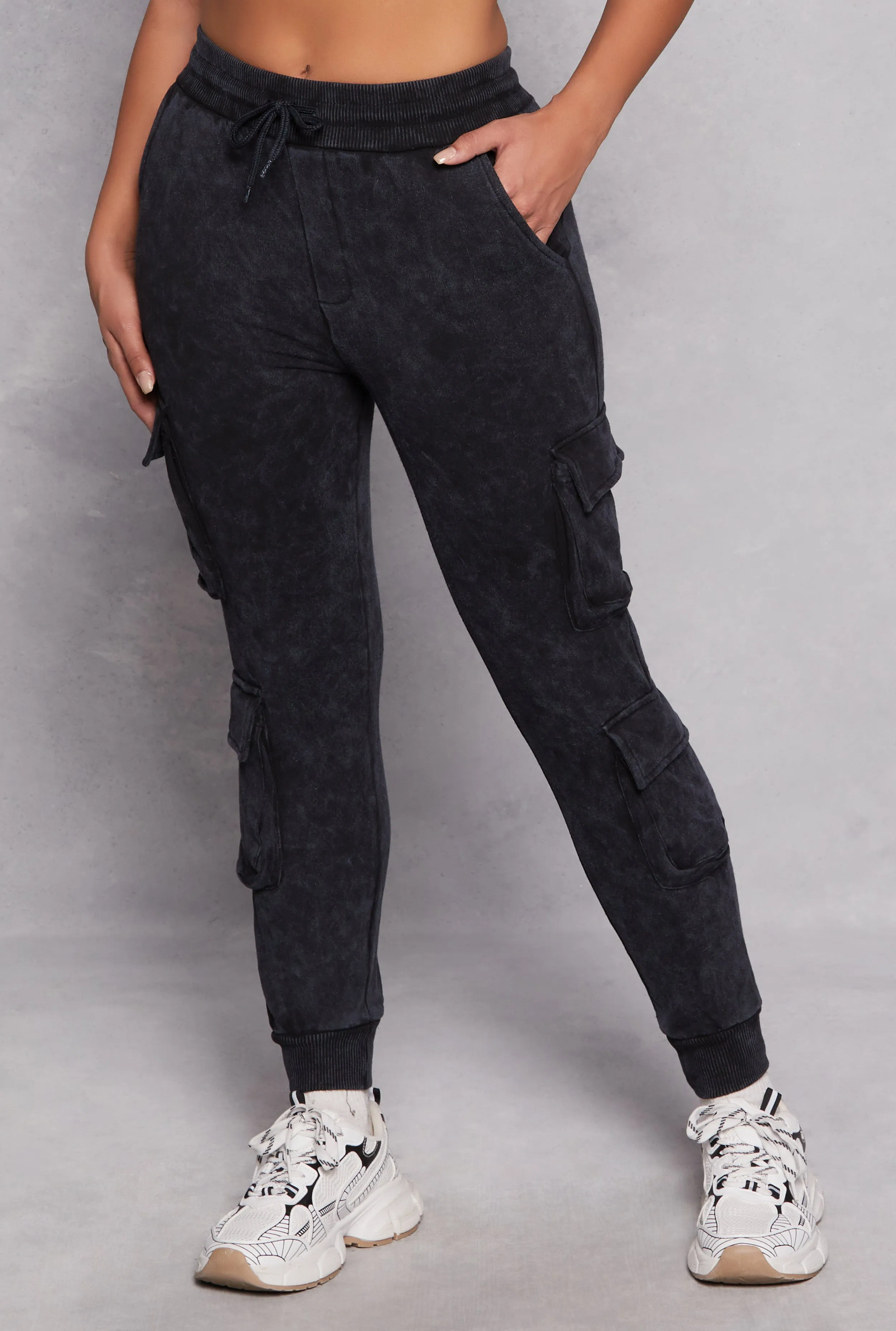 Acid Wash Cargo Joggers