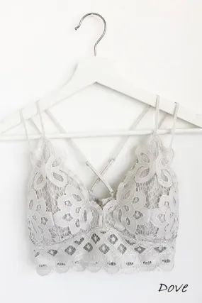 ANEMONE ELISE LACE BRALETTE DOVE