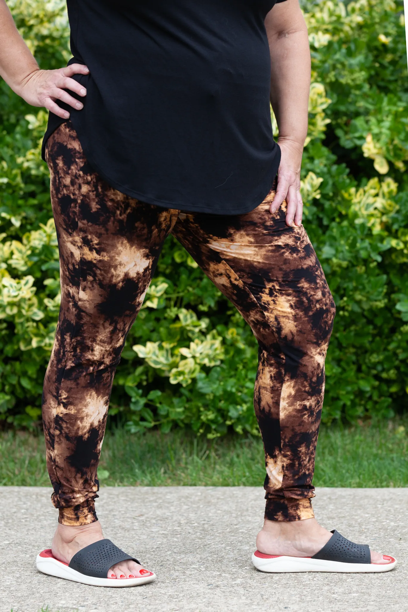 Bleach Tie Dye Joggers Plus