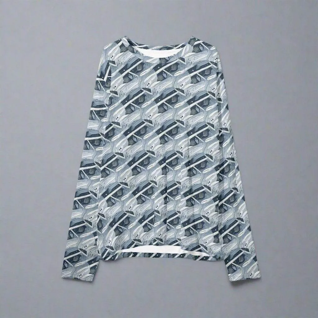 Blue Wind Unisex Adult Lightweight Crewneck Sweater shirt Long Sleeve Pullover Shirt