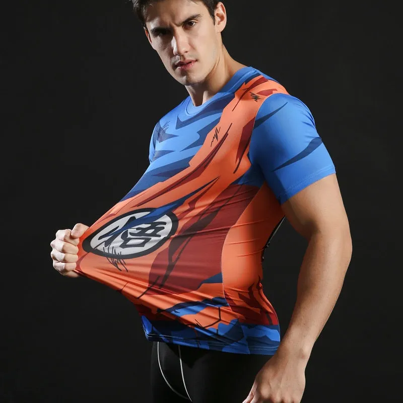 Bodybuilding Quick drying Compression Men's Shirts.