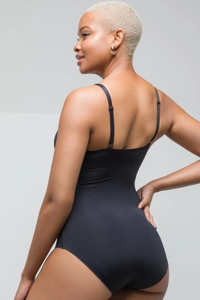Bonded Shapewear Bodysuit Black