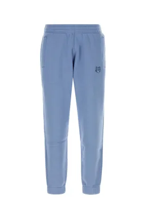Cerulean blue cotton joggers