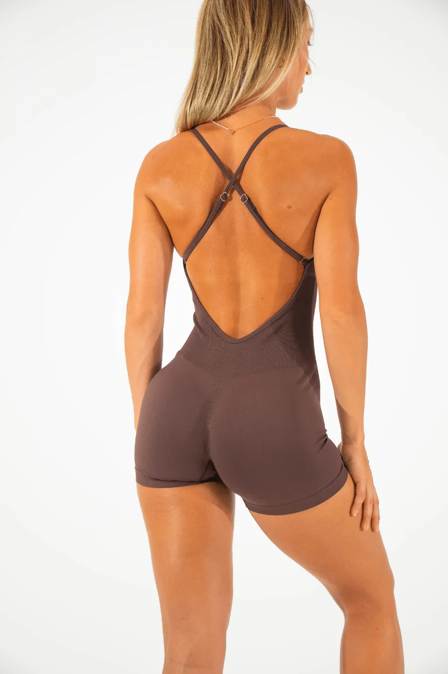 Club Athletica Flex Seamless Bodysuit Brown