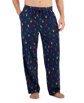 Club Room Men's Fair Isle Fleece Pajama Bottoms Lush Meadow Large