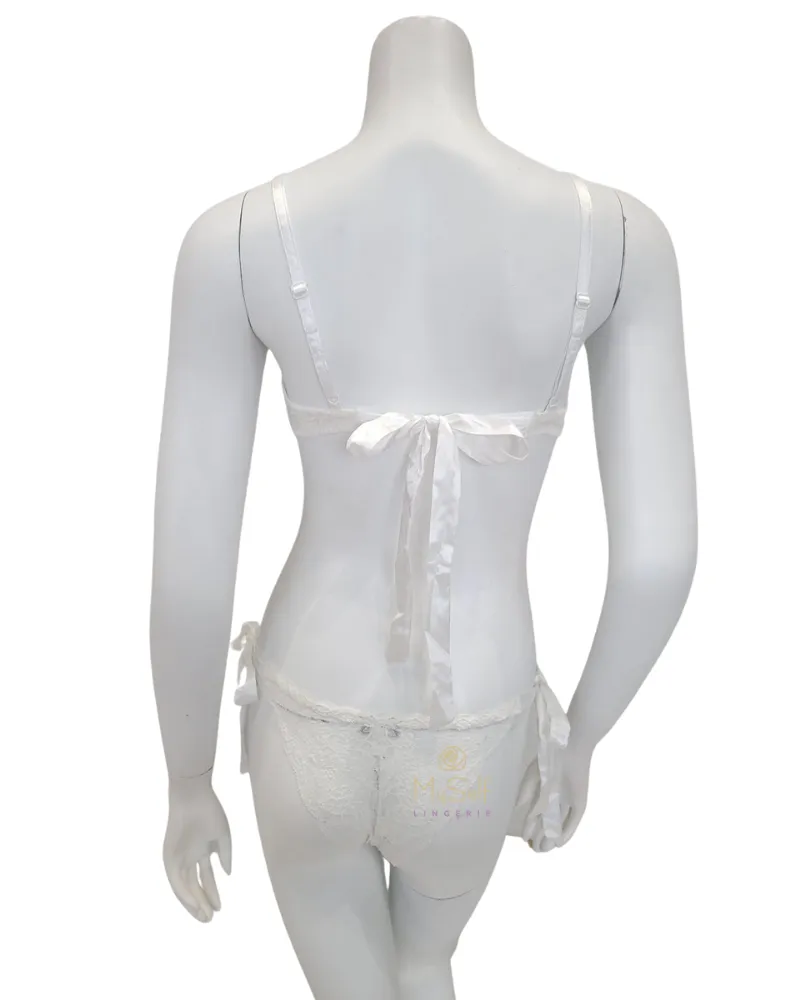 Cosabella Moon Ivory Tie Me Up Bralette Set