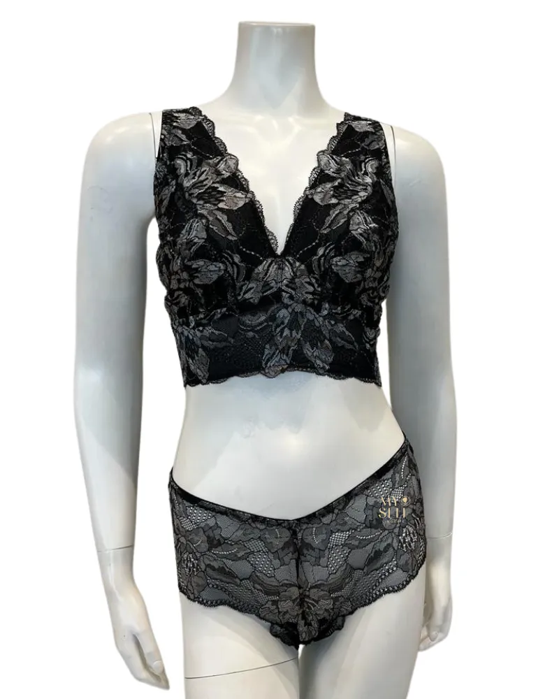Cosabella Shades of Grey Paradiso Curvy Bralette Set