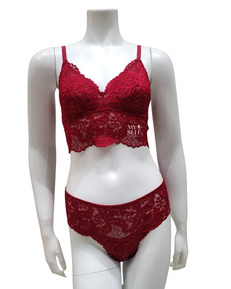 Cosabella Sindoor Red Jhansi Bralette & Panty Set