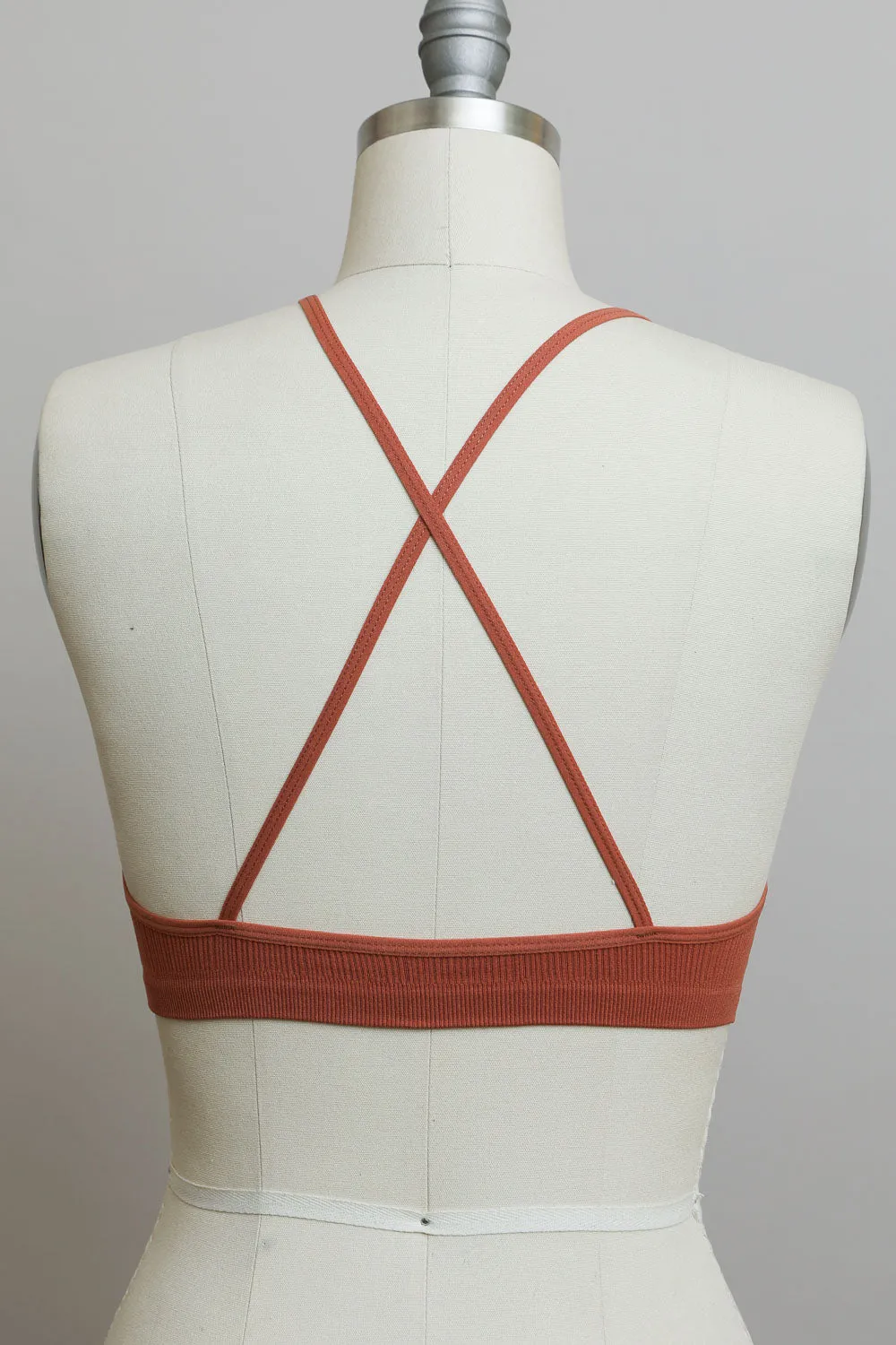 Crochet Lace High Neck Bralette – Halter Style with Cross-Back
