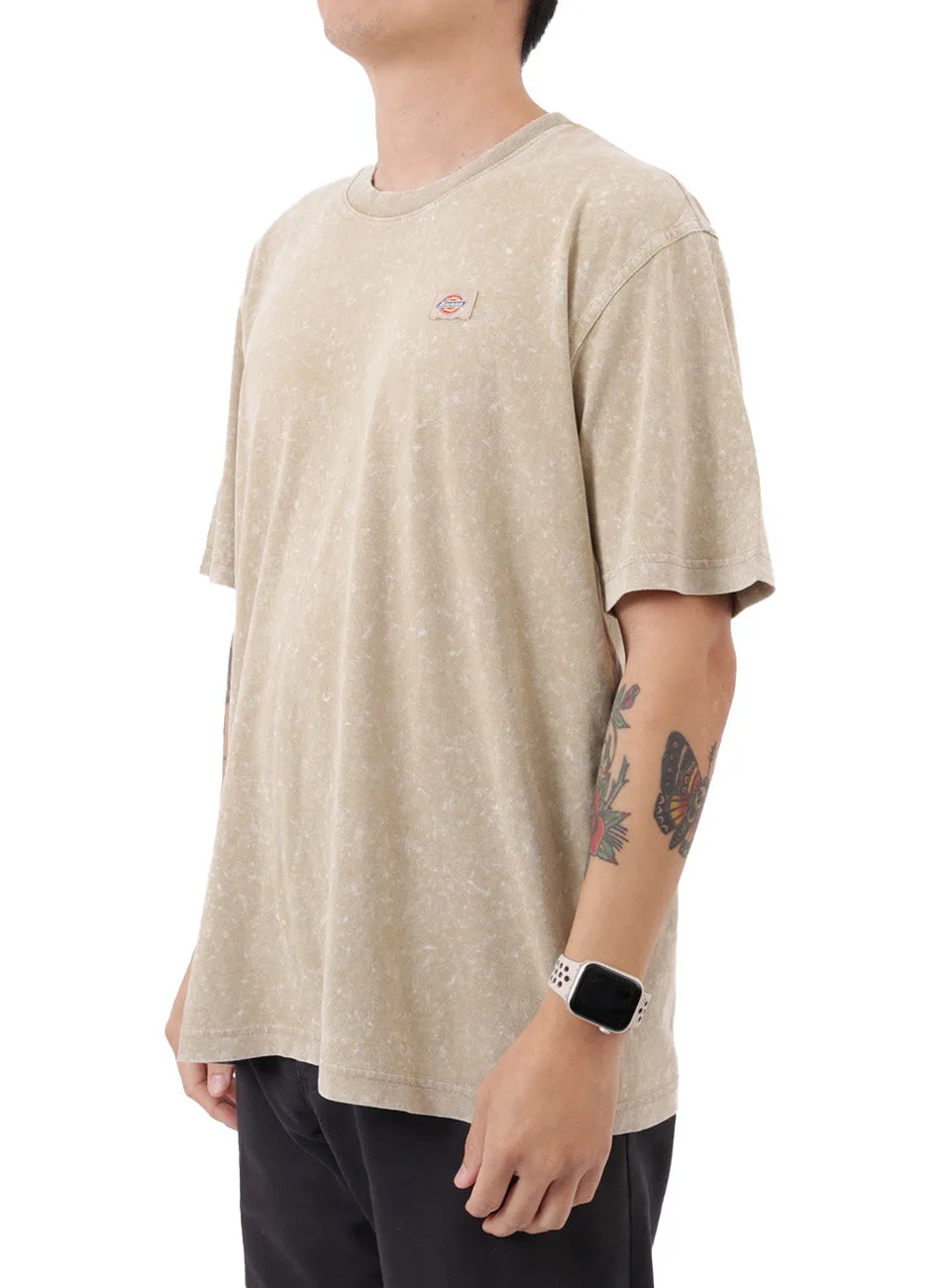 Dickies Newington Men’s T Shirt 100% Cotton Sandstone Acid Wash