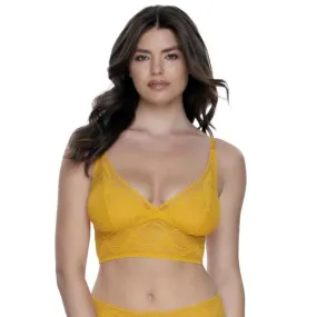 Finesse Stretchy Lace Cami Bralette - Golden Yellow -