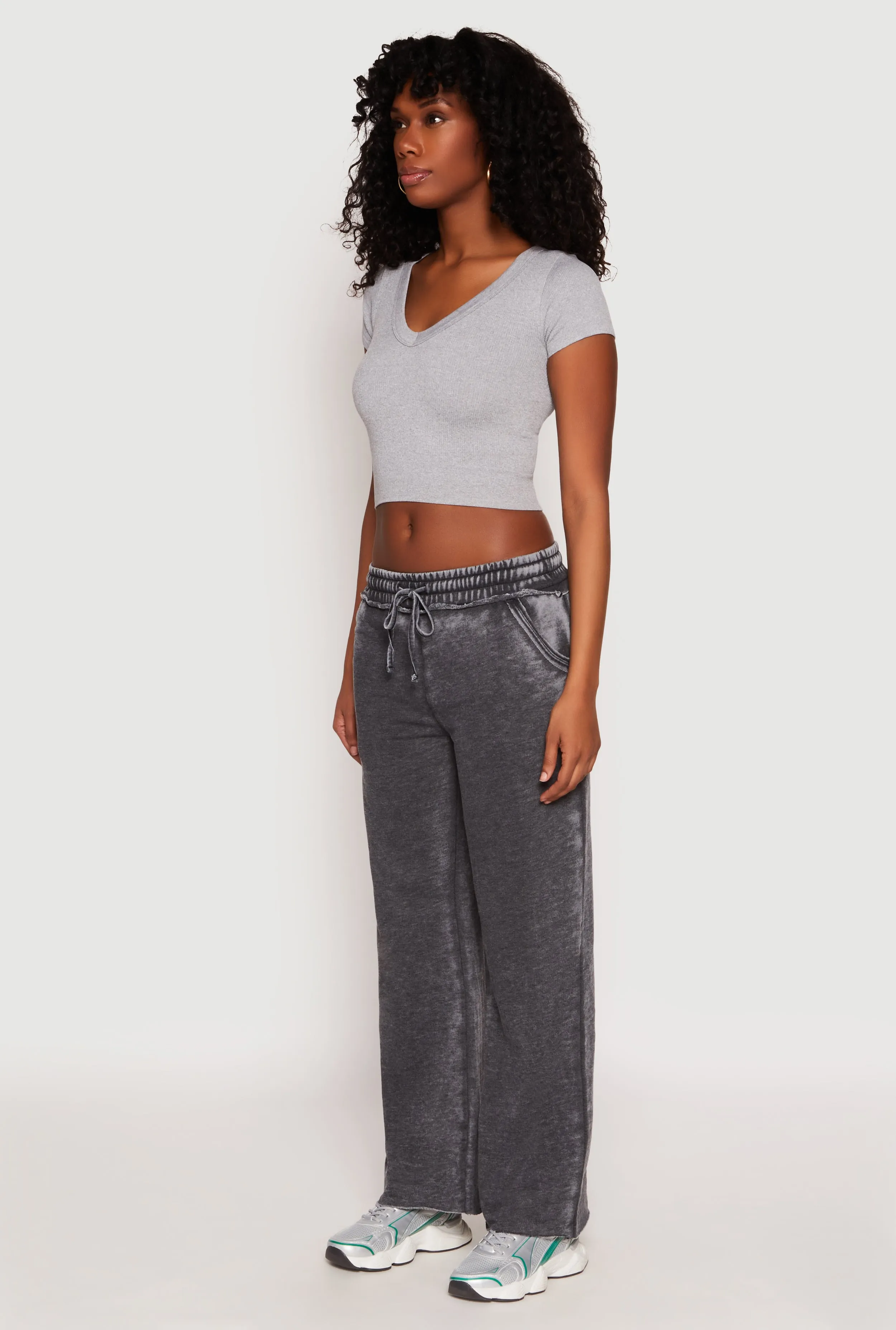 Frayed Acid Wash Sweatpants