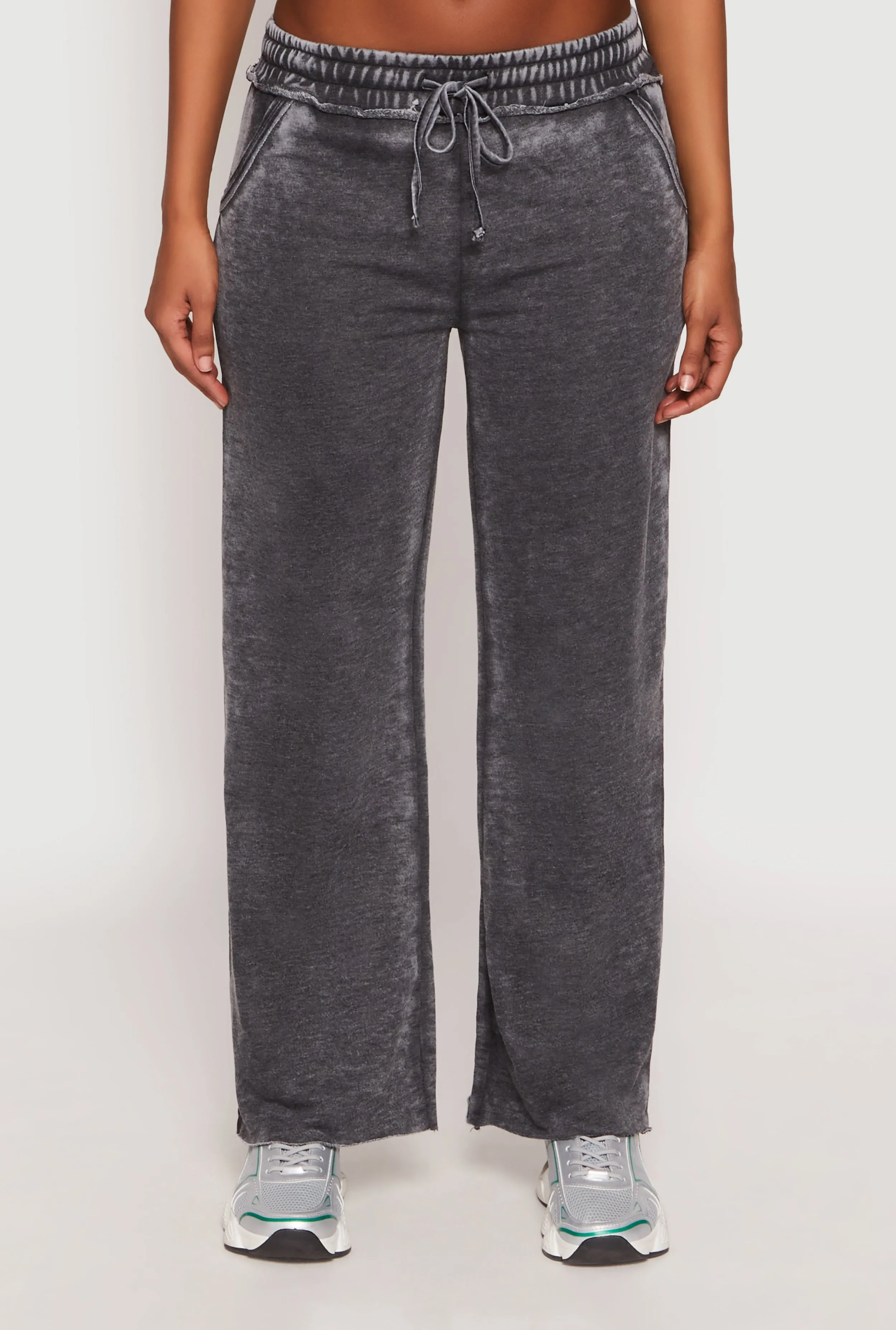 Frayed Acid Wash Sweatpants