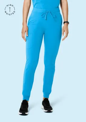 High Waisted Joggers Horizon Blue