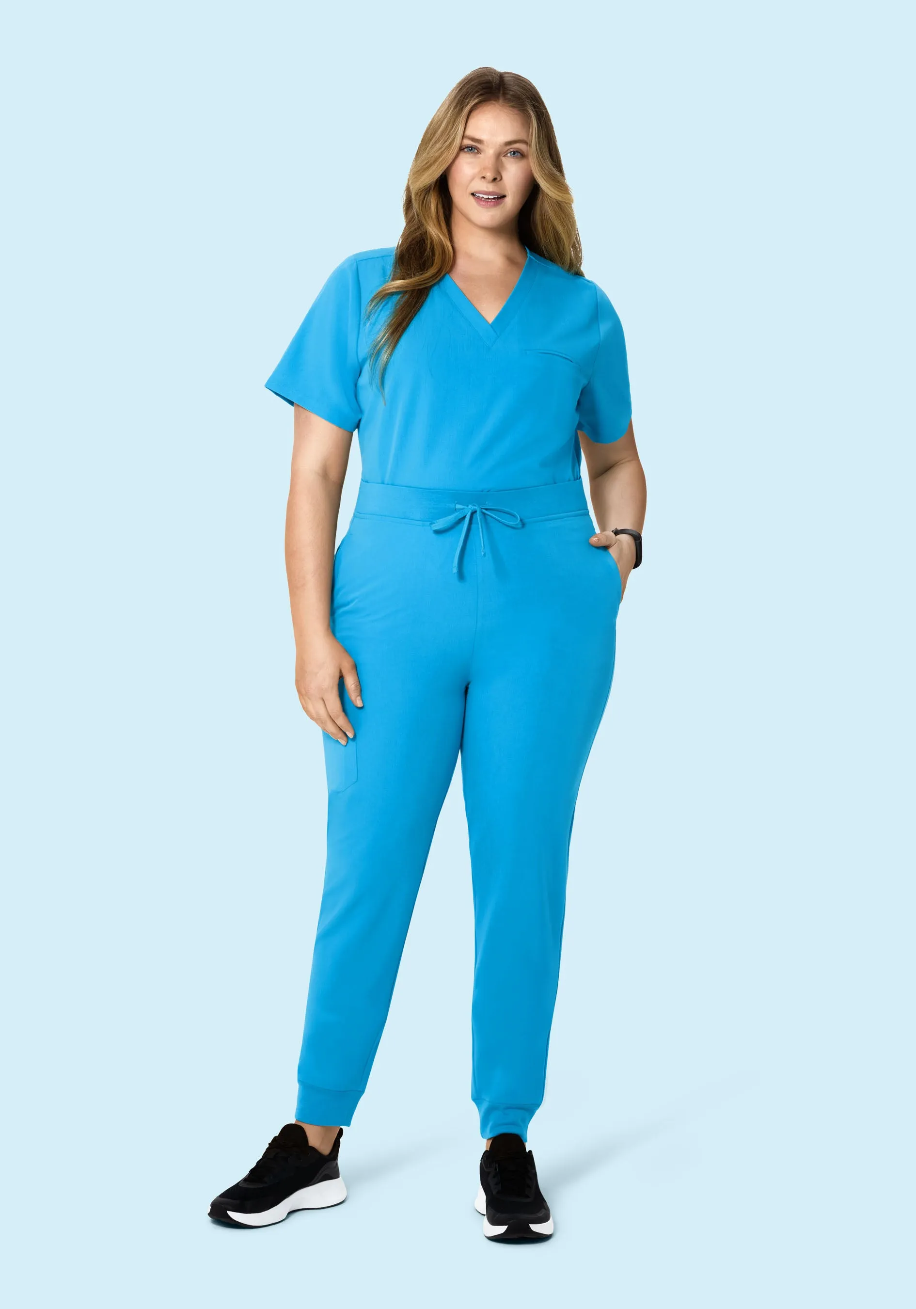 High Waisted Joggers Horizon Blue
