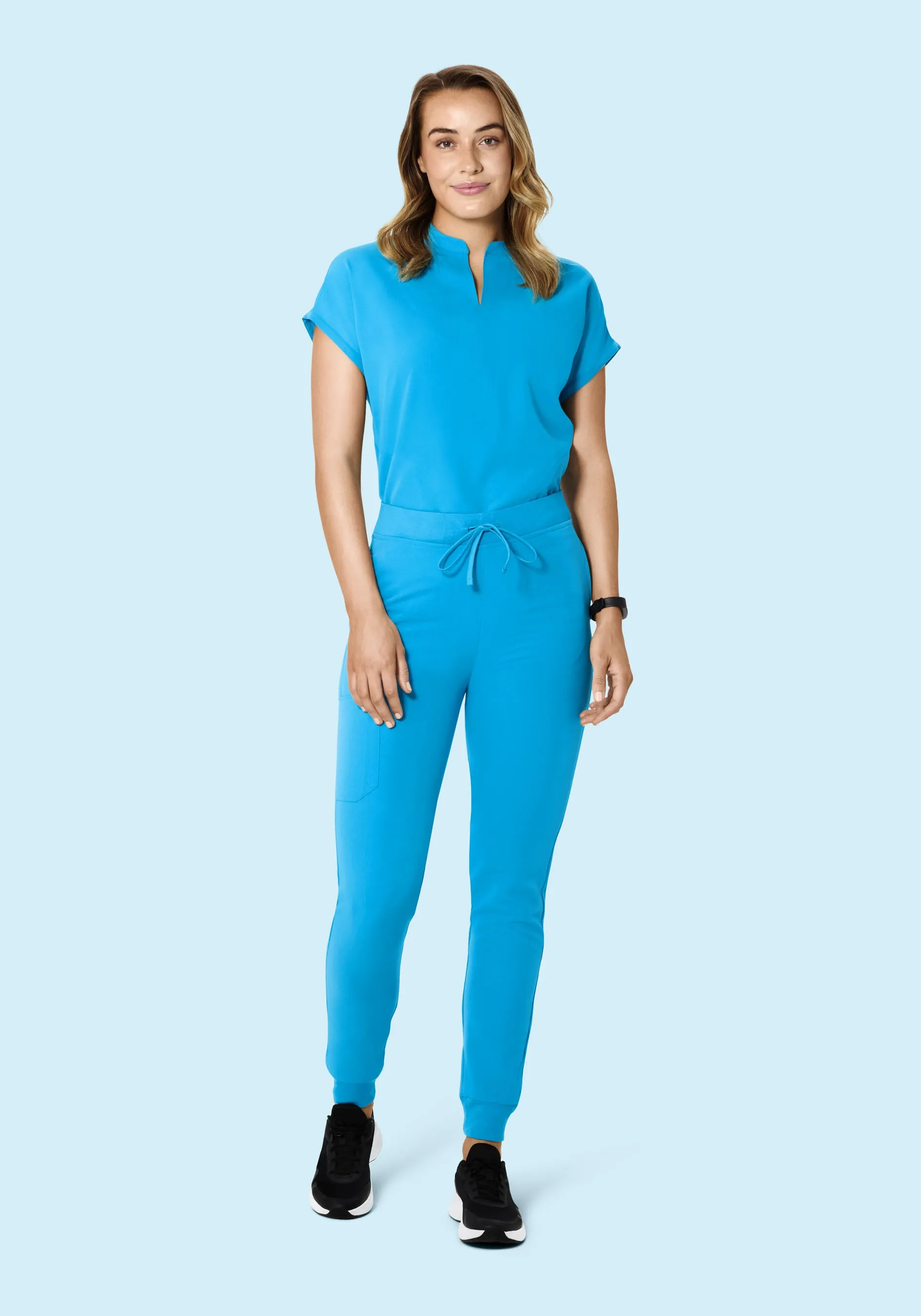 High Waisted Joggers Horizon Blue