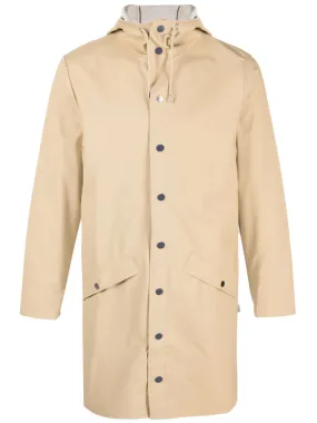 hooded long-sleeve raincoat