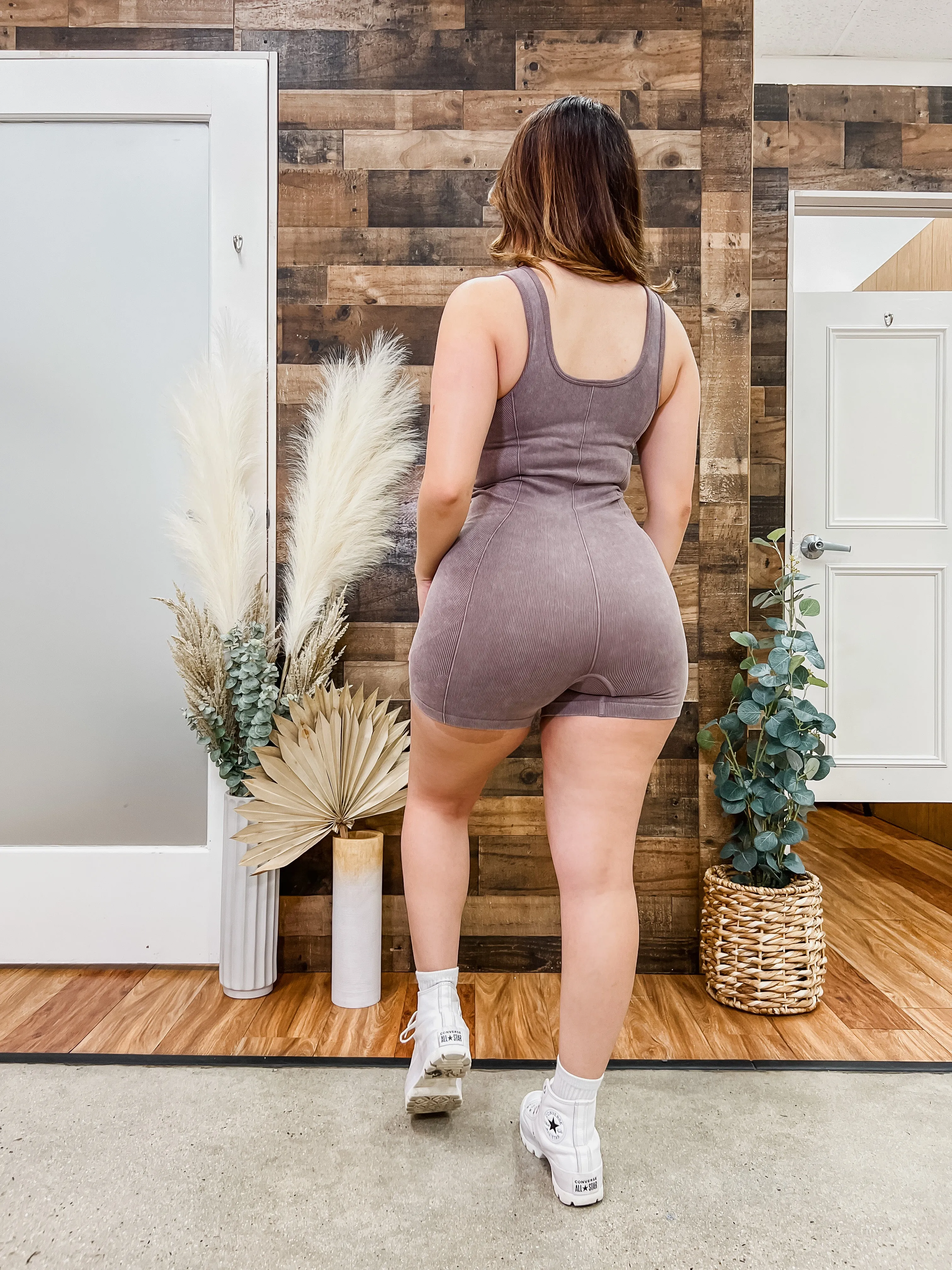 Hourglass Vintage Wash Romper Bodysuit
