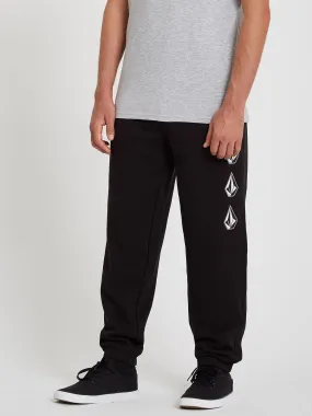 Iconic Stone Fleece Pants - Black