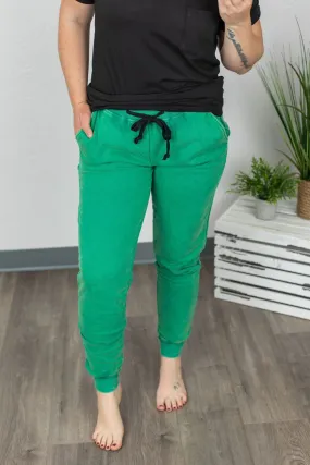 IN STOCK Vintage Wash Joggers - Emerald