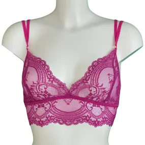 Jacquard Lace Bralette - Raspberry