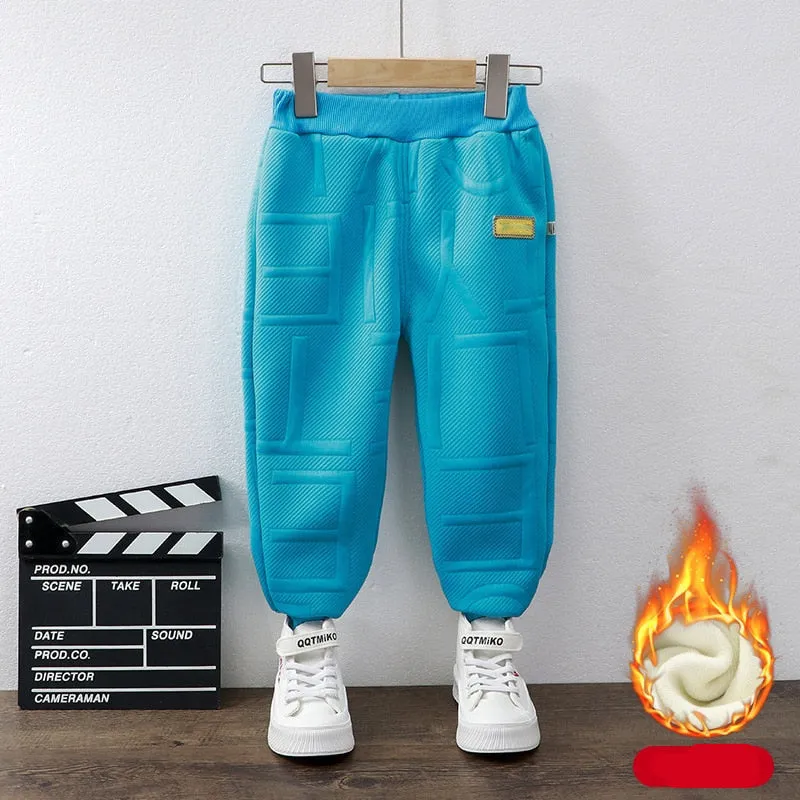 Kids Boys Girls One Piece Fleece Sports Trousers/Pants