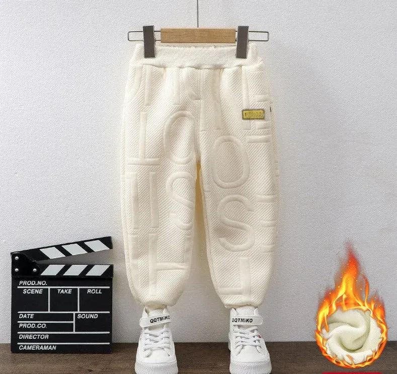 Kids Boys Girls One Piece Fleece Sports Trousers/Pants