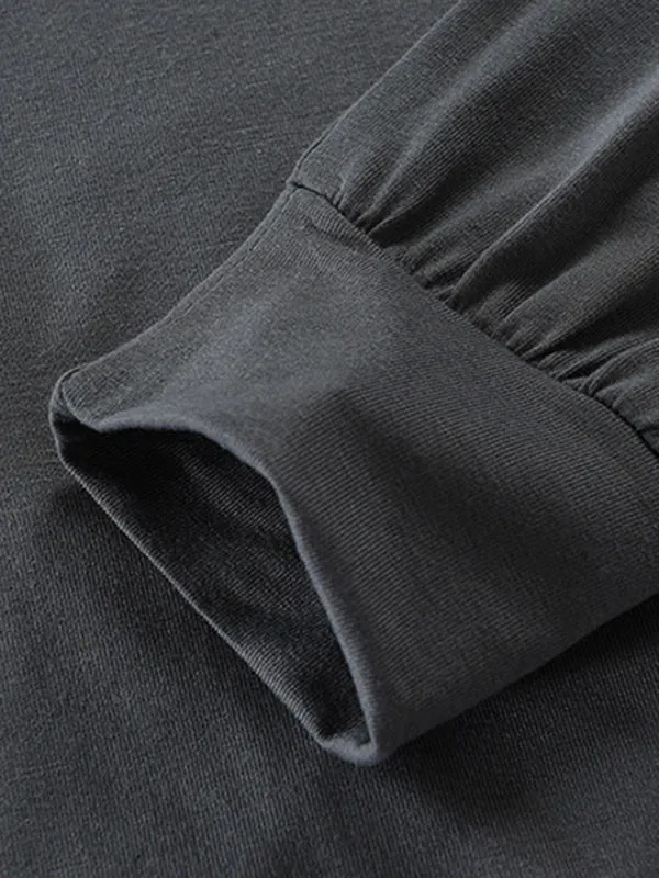 Lace-Up Men's Lightweight Hooded Sweatshirt