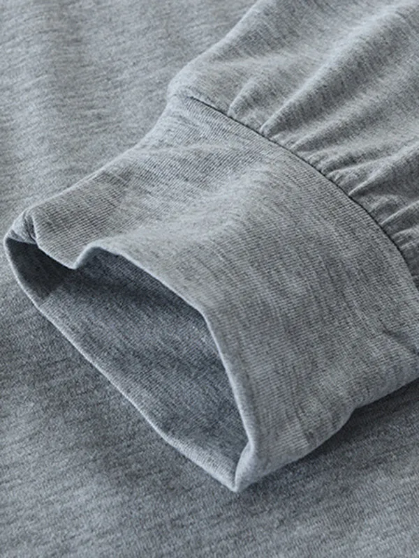 Lace-Up Men's Lightweight Hooded Sweatshirt