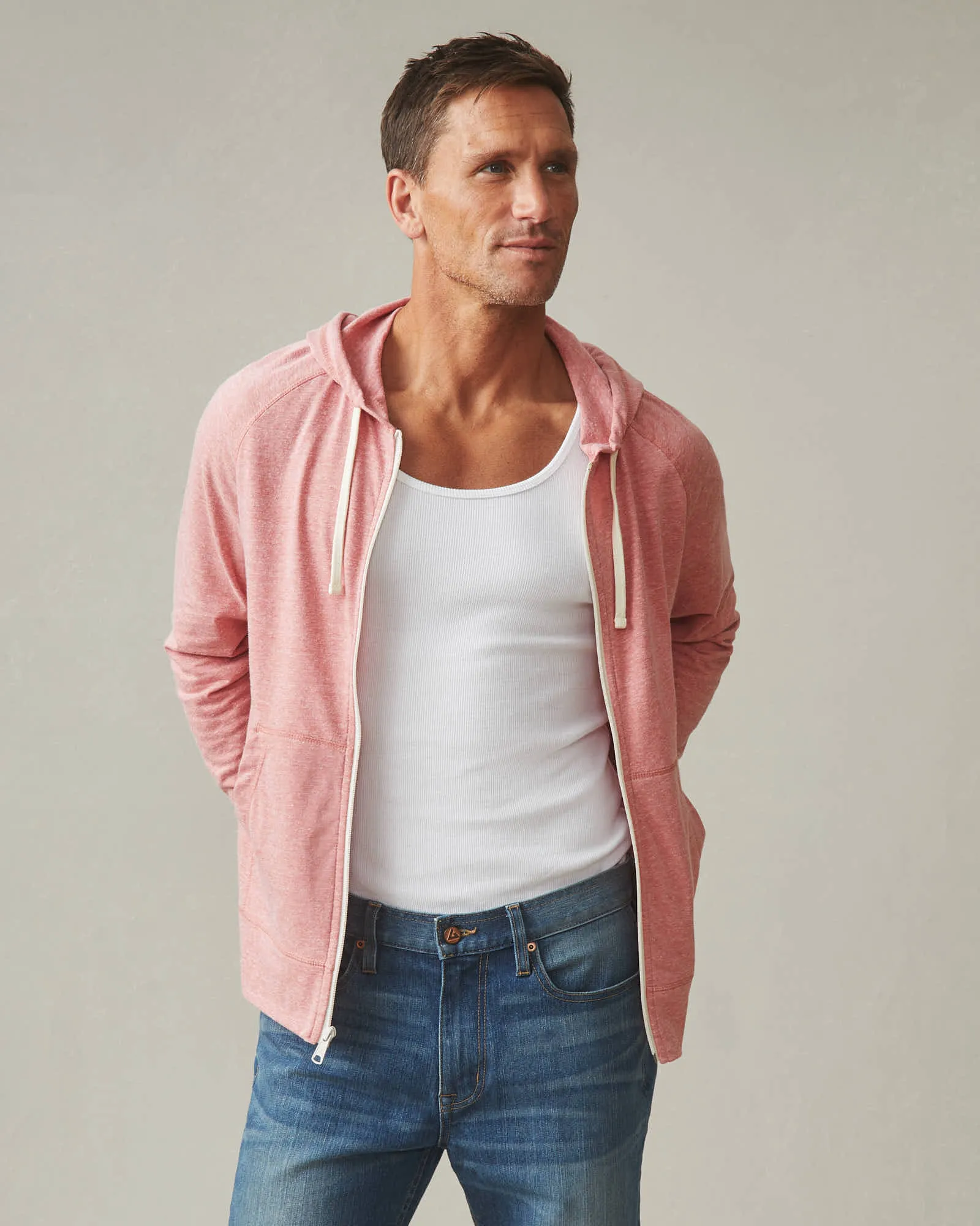 Lightweight Full Zip - Red Terra