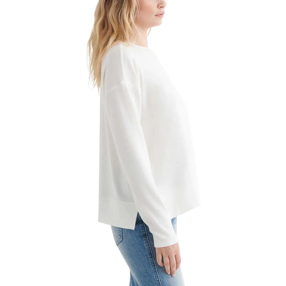 Lucky Brand Women's Super Soft Cloud Jersey Lightweight Sweater Cozy Crewneck Top