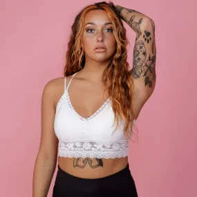 Mallory Lace Bralette - White