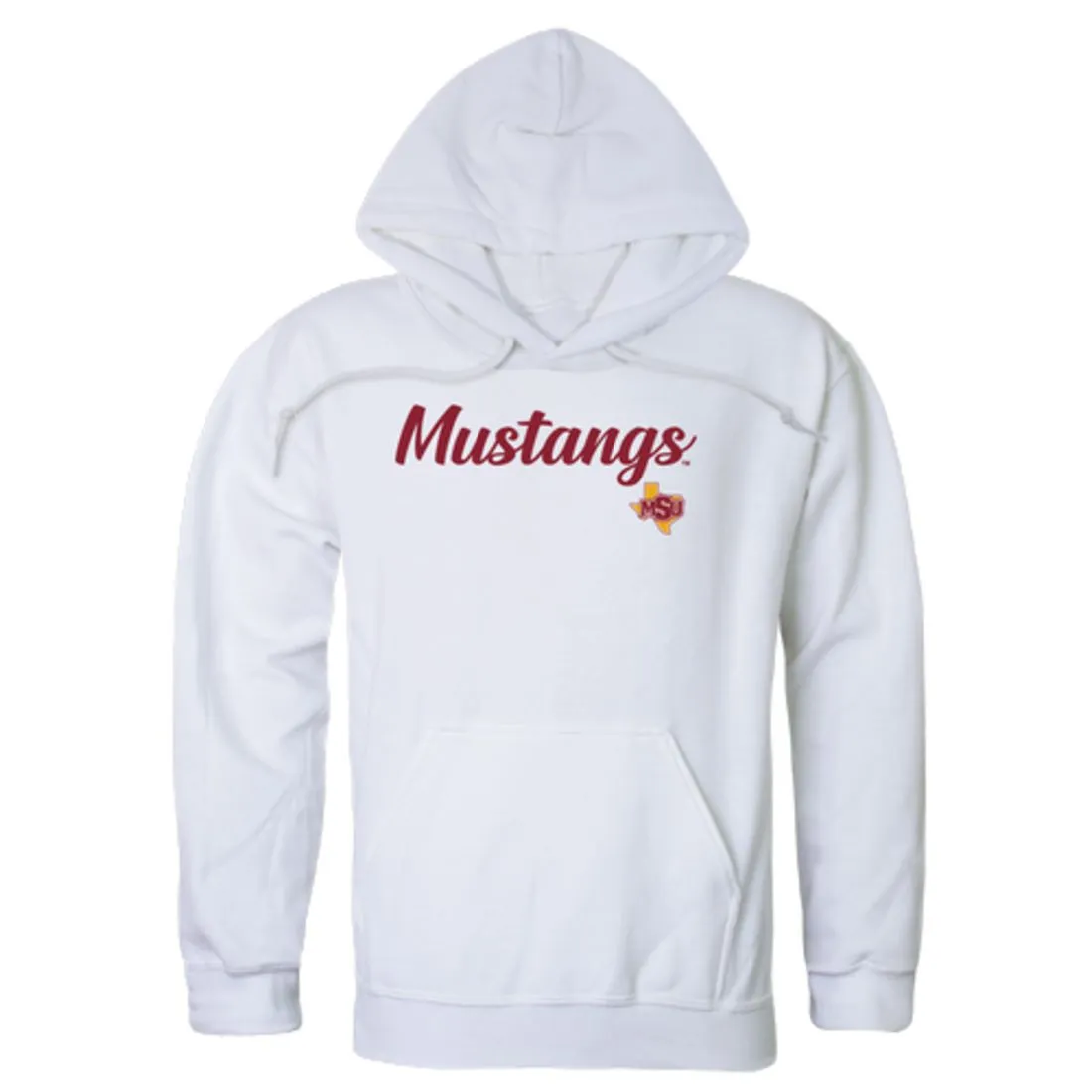 Midwestern State University Mustangs Script Fleece Hoodie Sweatshirts
