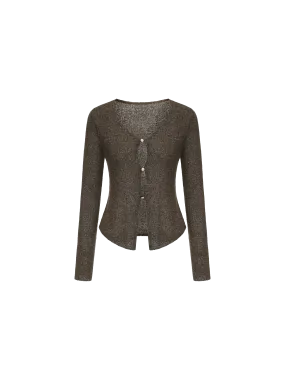 Mocha Textured Knit Sweater