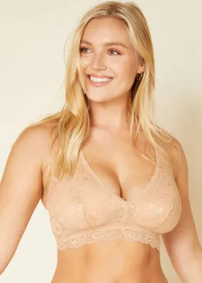 Never Say Never Curvy Racie Racerback Bra in Sei