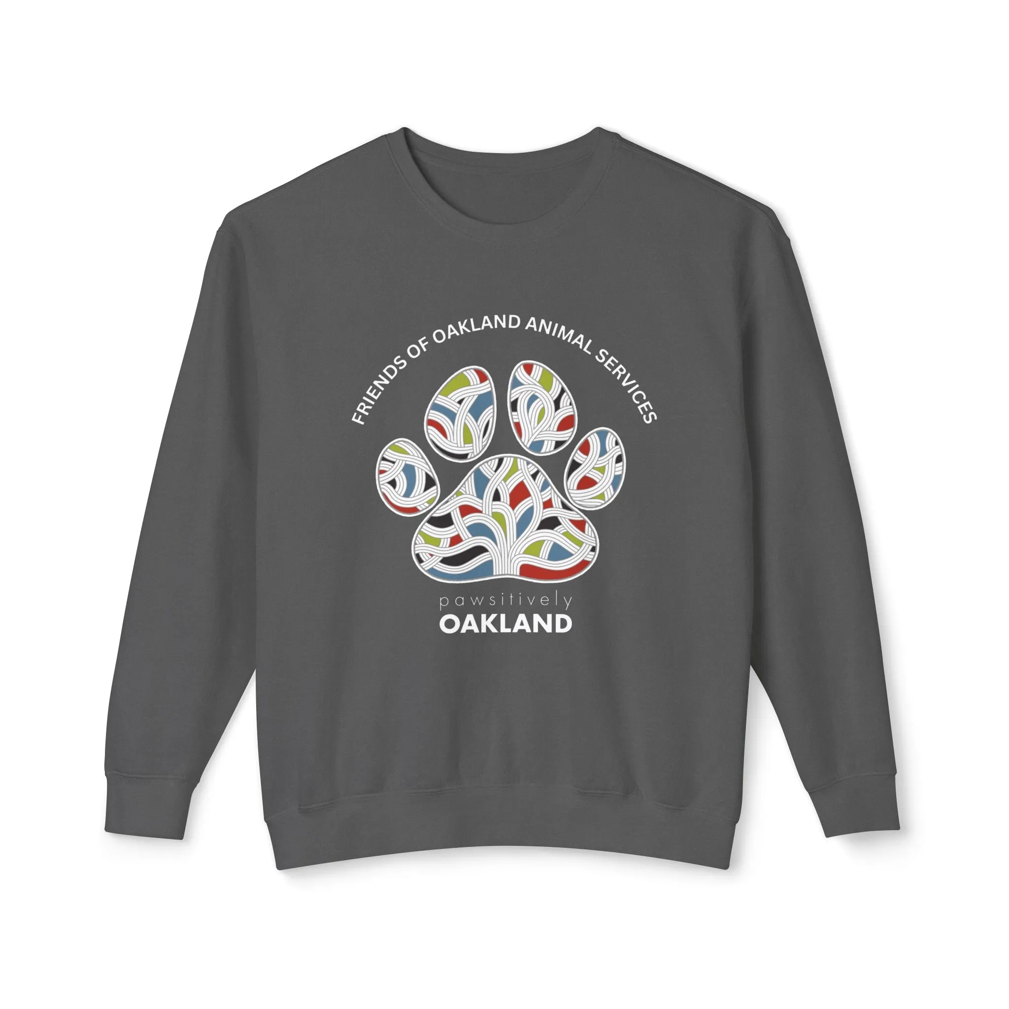 Pawsitively Oakland Unisex Lightweight Crewneck Sweatshirt