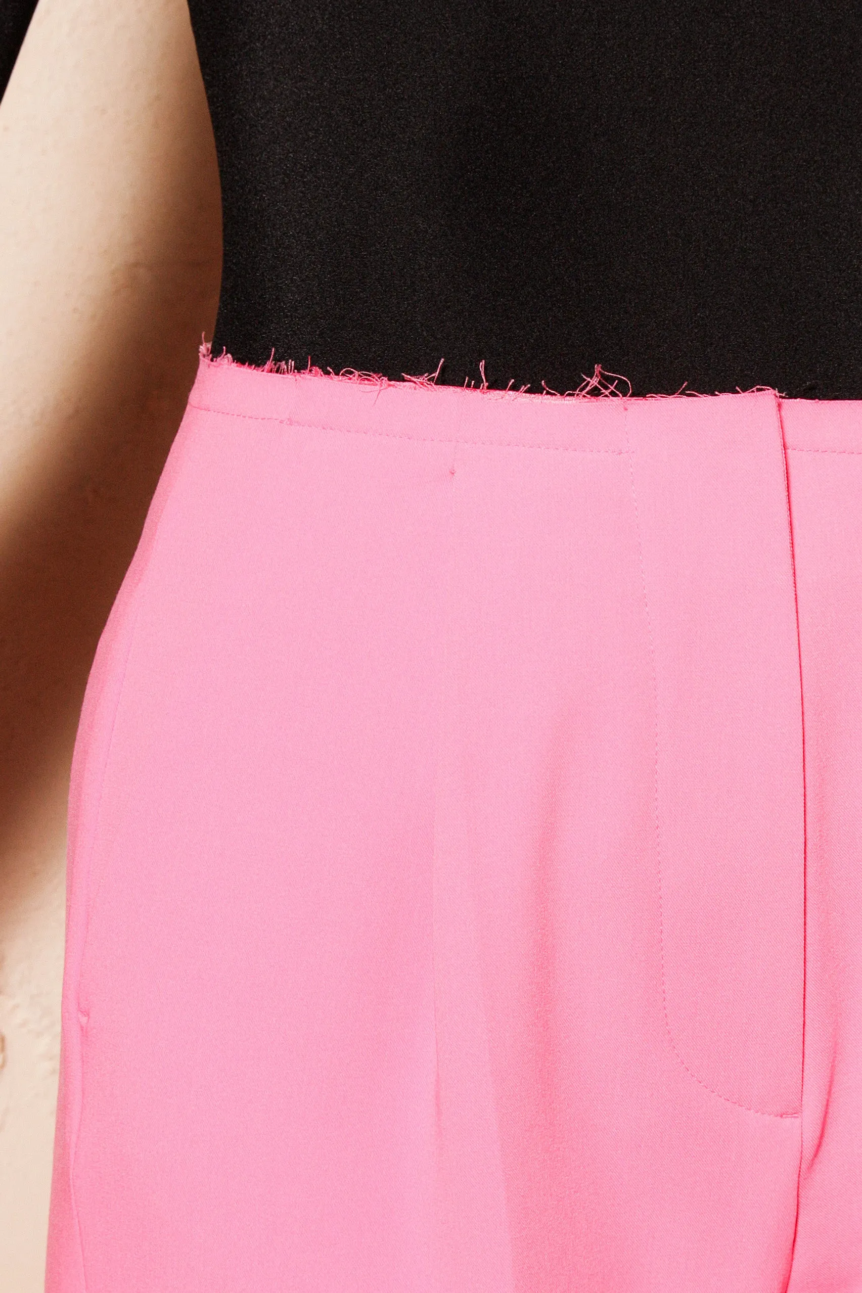 Pink Relaxed Straight Trousers