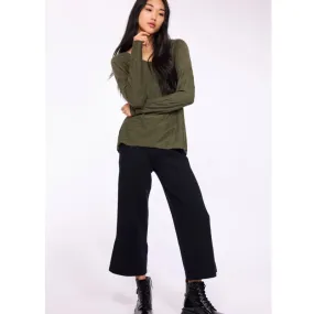 Pistache Polar Fleece Terry Cotton Pull on Pant
