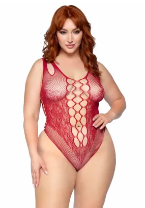 Plus Seamless Bodysuit with Shoulder Straps