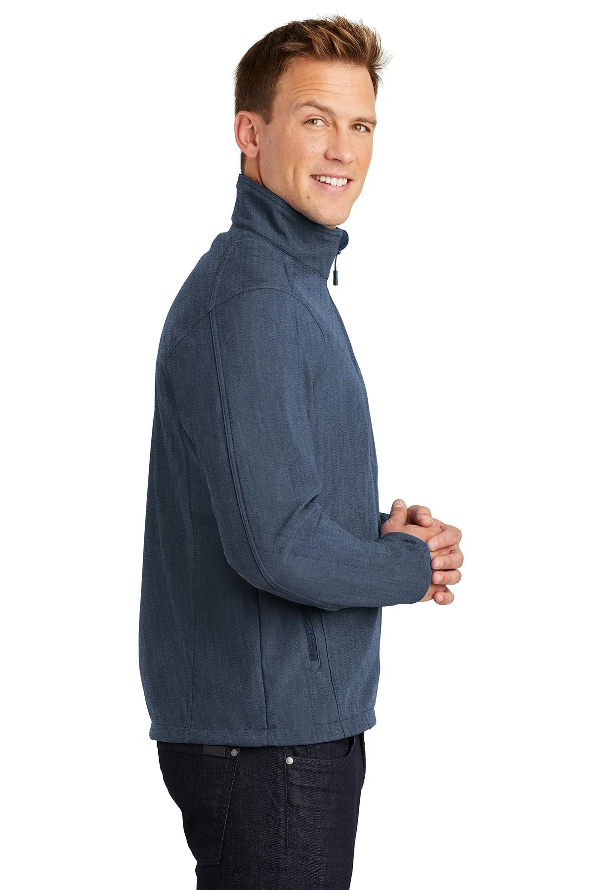 Port Authority Core Soft Shell Customized Jackets, Navy Heather