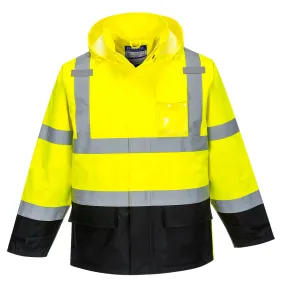 Portwest US366 Hi-Vis Reflective Contrast Waterproof Safety Work Jacket ANSI