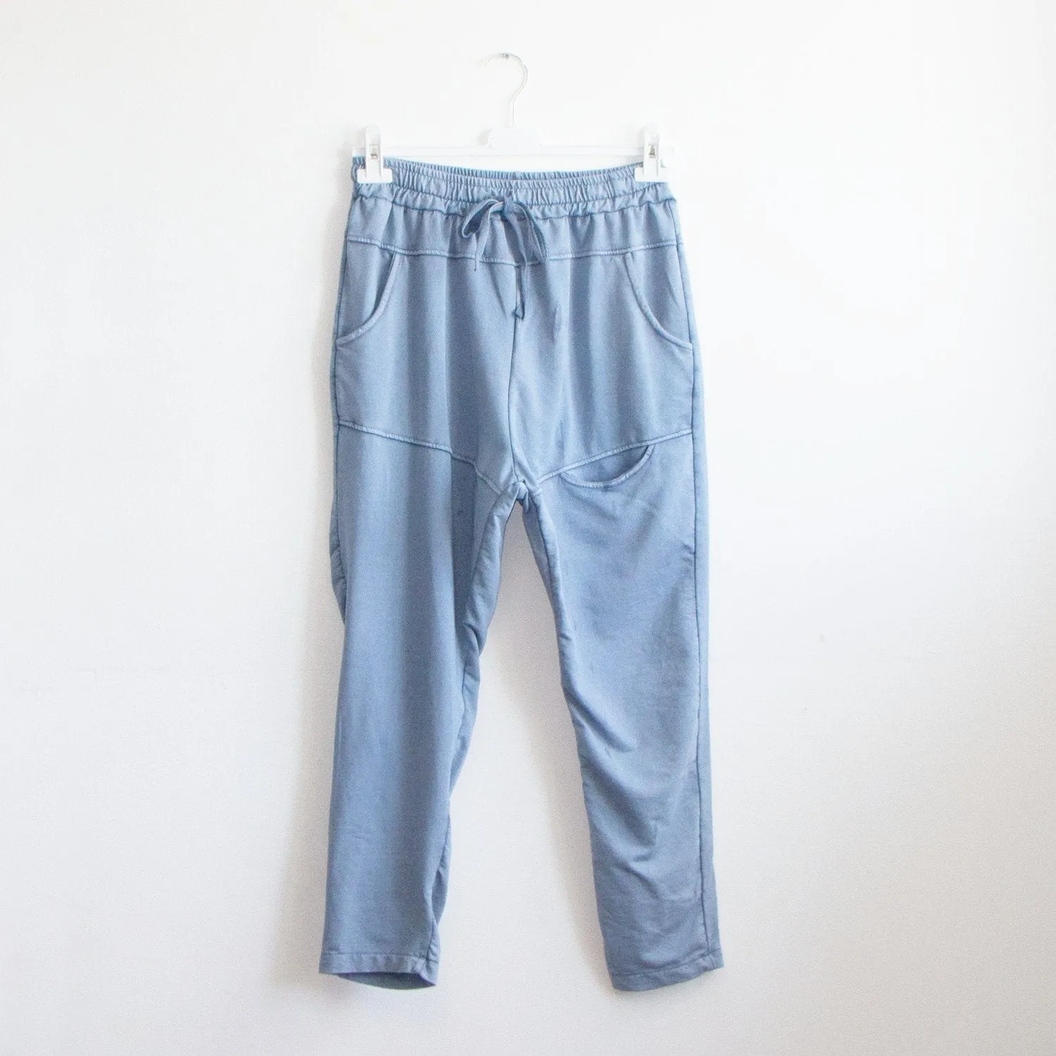 Relaxed jersey trousers with drawstring waist