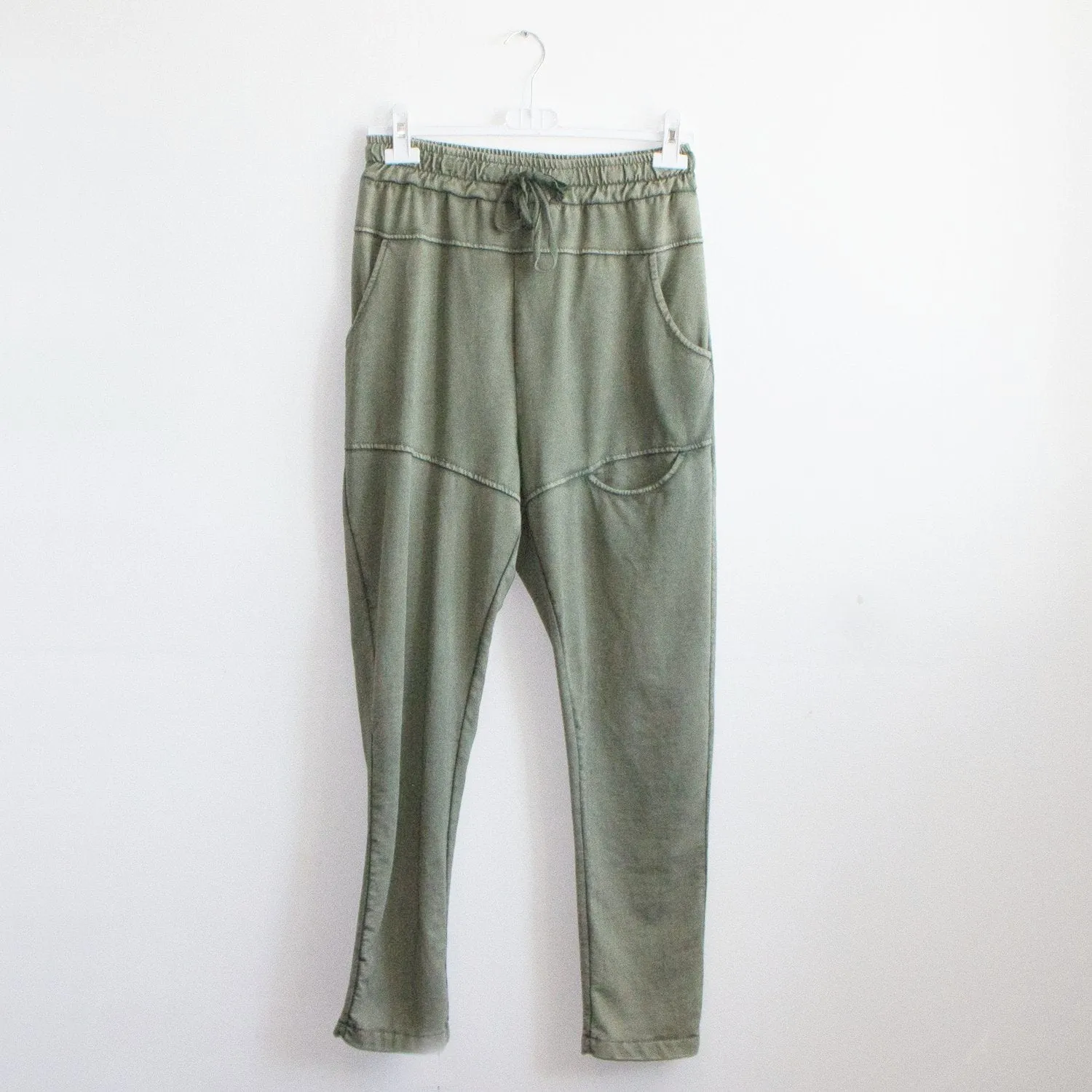 Relaxed jersey trousers with drawstring waist