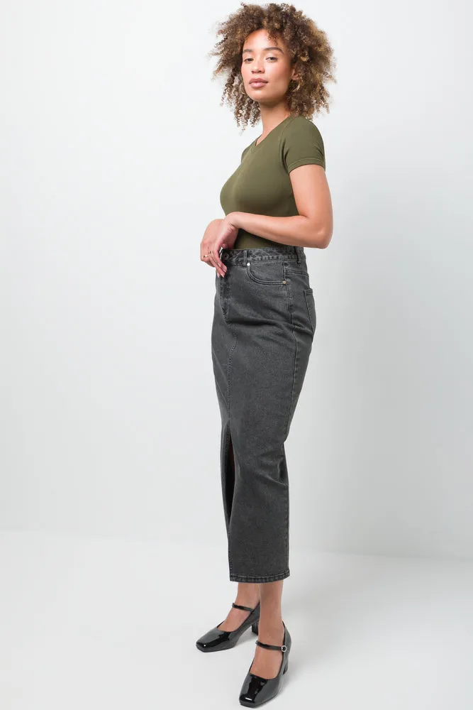 Rib Seamless Bodysuit Green