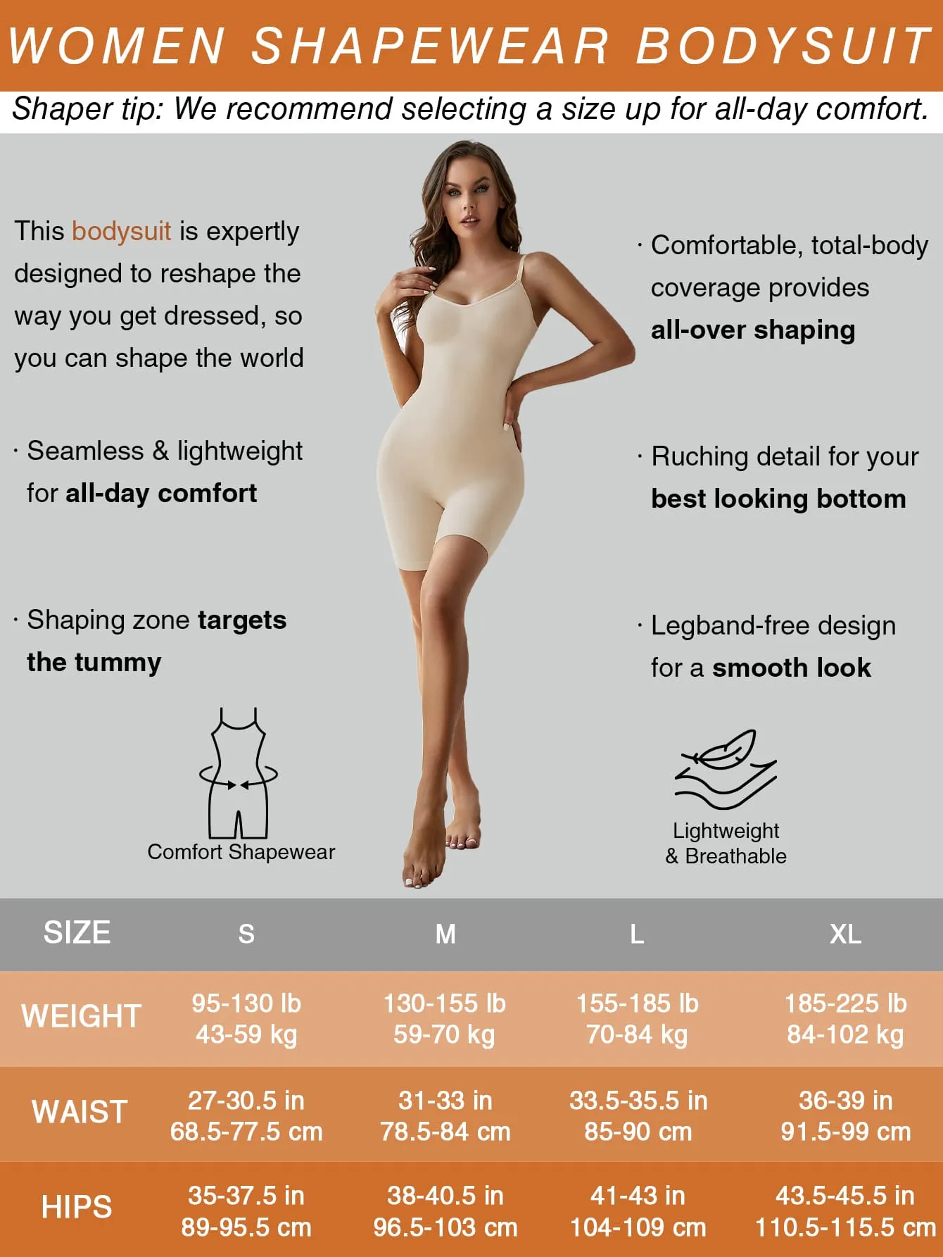 Seamless Shapewear Bodysuit
