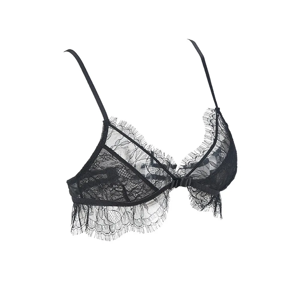 Sheer Eyelash Lace Bralette